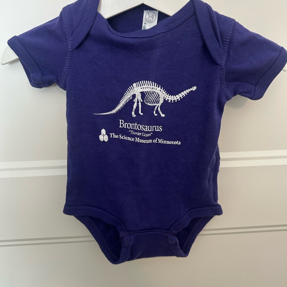 Rabbit Skins Purple Dinosaur Baby Bodysuit as seen on Stranger Things 6m